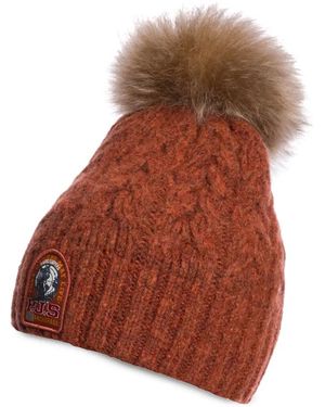 Parajumpers Kylie Cable-Knit Beanie Hat - Brown