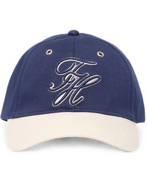 Tommy Hilfiger Monogram-Embroidered Cotton Baseball Cap - Blue
