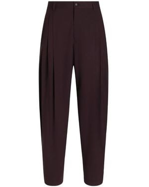 Dolce & Gabbana Wool Trousers - Purple