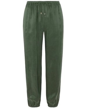 Hevron Halina Drawstring Elasticated Track Trousers - Green