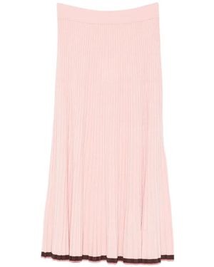 Zimmermann Contrast Rib Midi Skirt - Pink