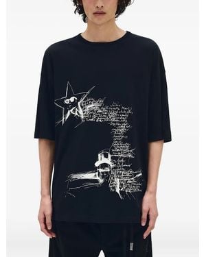 Ann Demeulemeester Sketchbook Tシャツ - ブルー