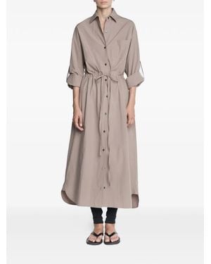 Maria McManus Midi-Hemdkleid Mit Kordelzug - Natur