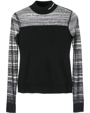 Karl Lagerfeld モックネック トップ - ブラック