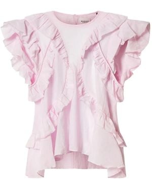 Isabel Marant Nalou ruffled top - Rosa