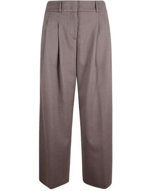 Peserico Pleated Trousers - Grey