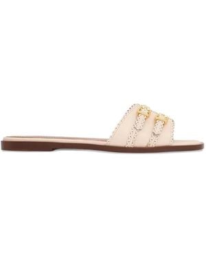 Zimmermann Goldie Buckle-Fastening Leather Sandals - White