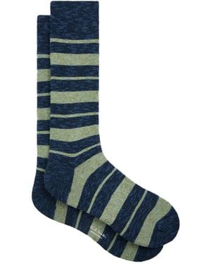 Paul Smith Chaussettes En Coton À Rayures - Blue