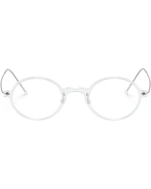 Lindberg 6508 Round-Frame Glasses - White