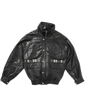 Enfants Riches Deprimes Prince Phillip's Childhood Studded Graphic-Print Jacket - Black