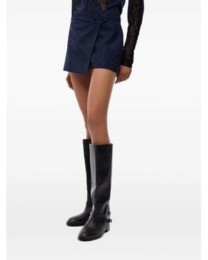 Pinko Soave Wrap Mini Skirt - Blue