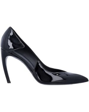 The Attico 95Mm Mia Patent-Leather Pointed-Toe Pumps - Blue