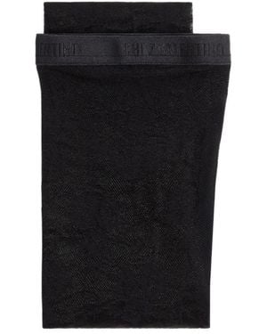 Valentino Garavani Floral-Lace Tights - Black