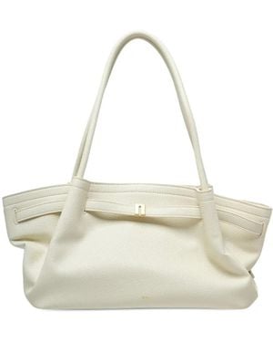 JW PEI Hana Wide Pebbled-Effect Shoulder Bag - White