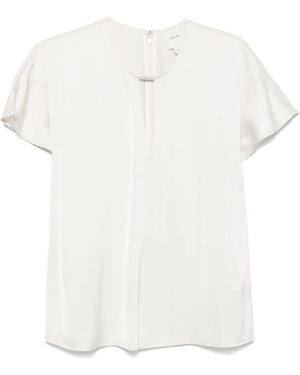 Calvin Klein Logo-Plaque Blouse - White