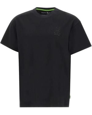Psycho Bunny Oscar Embroidered Crew Neck T-Shirt - Black