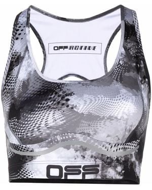 Off-White c/o Virgil Abloh Active Logo Sports Bra - Grey