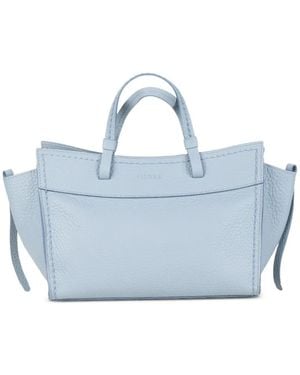 VISONA Handtasche Aus Gekörntem Leder - Blau