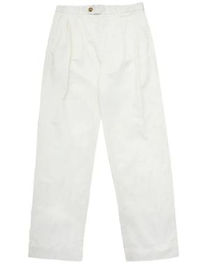 SELECTED Adam Wide-Leg Trousers - White