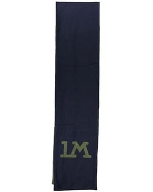 La Martina Logo Print Scarf - Blu