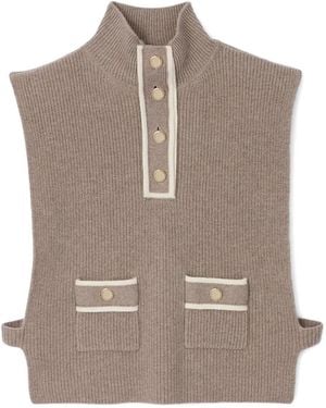 Sandro Buttoned Collar - Brown