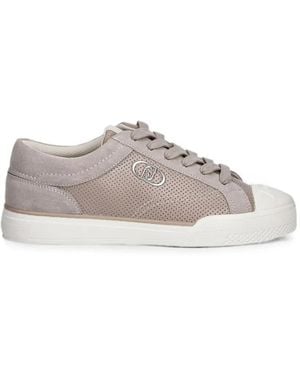 Liu Jo Perforated Logo-Plaque Sneakers - Natural