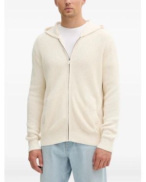 Guess Hooded Zip-Up Cardigan - White