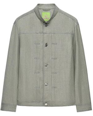 Shanghai Tang Tang Contrast-Stitch Jacket - Grey