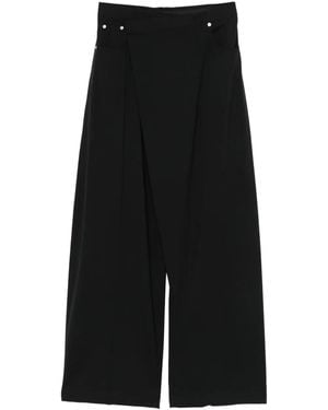 Mugler ラップワイドパンツ - ブラック