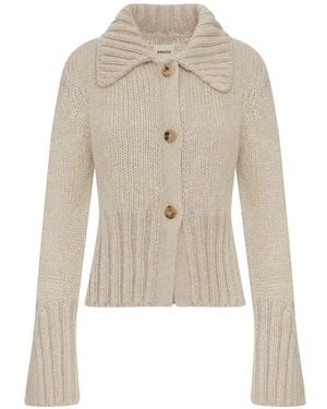 KHAITE Chunky-Knit Cardigan - White
