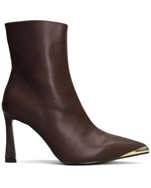 GOLD&ROUGE Clau Metal-Tip Ankle Boots - Black
