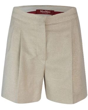 Max Mara Amburgo Mini Tailored Shorts in Natural | Lyst