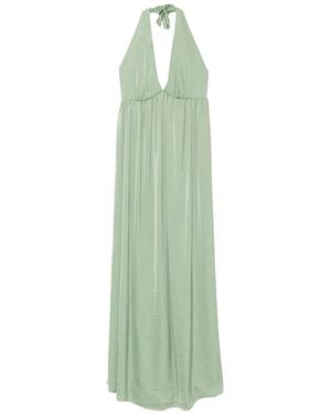 MOUTAKI Halterneck Maxi Dress - Green