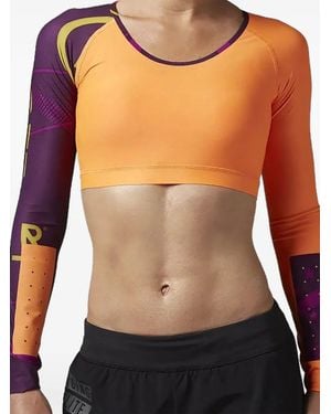 Reebok Compression Long-Sleeve Crop Top - Blue