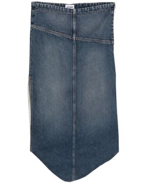 Jean Paul Gaultier Zipped Denim Skirt - Blue