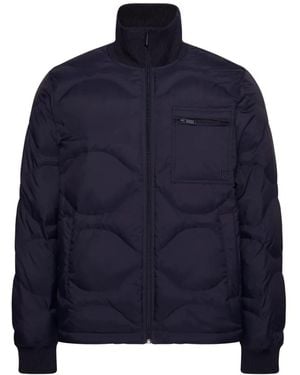 Calvin Klein Quilted-Finish Zip-Up Jacket - Blue
