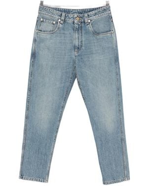 Brunello Cucinelli Logo-Patch Jeans - Blue