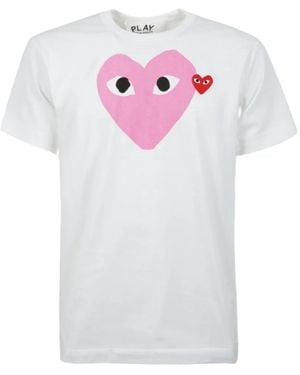 COMME DES GARÇONS PLAY Heart-Print Logo-Patch T-Shirt - White
