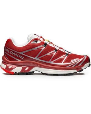 Salomon Xt-6 Lace-Up Sneakers - Red