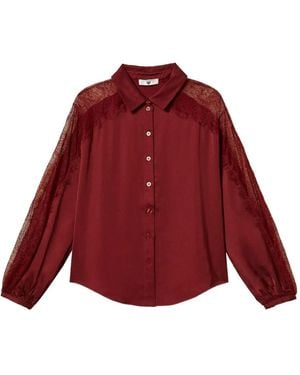 Twinset Lace-Detail Shirt - Red