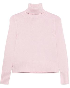 Alpha Studio Roll-Neck Knitted Sweater - Pink