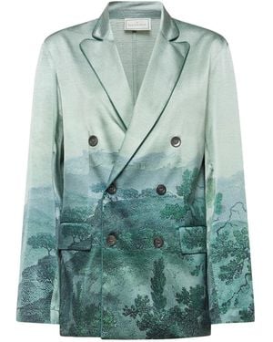 Pierre Louis Mascia Veste Adastrogum À Boutonnière Croisée - Green