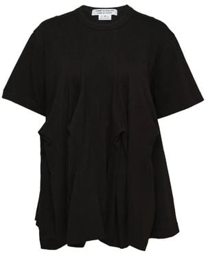 Comme des Garçons Draped-Panel T-Shirt - Black