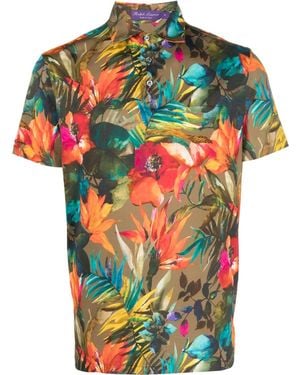 Ralph Lauren Poloshirt Mit Blumen-Print - Braun