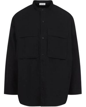Fear Of God Mandarin-Collar Flap-Pocket Shirt - Black