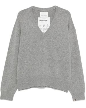 Extreme Cashmere Nº457 Jack Sweater V-Neck Cashmere Sweater - Gray
