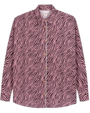 Favorite People Lake Zebra-Pattern Shirt - Purple