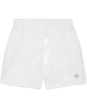 CASABLANCA Monogram-Detail Shorts - White