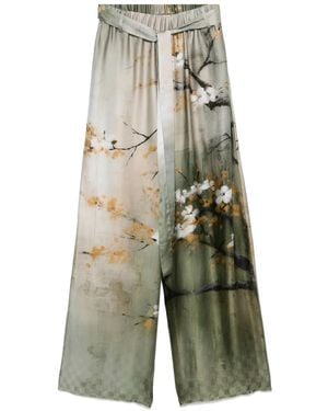Masnada Broek Met Print - Groen