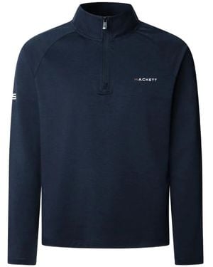 Hackett Long-Sleeved Zipped Sweatshirt - Blue